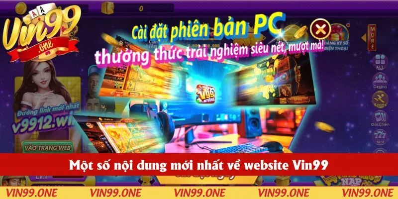 Một số nội dung mới nhất về website Vin99